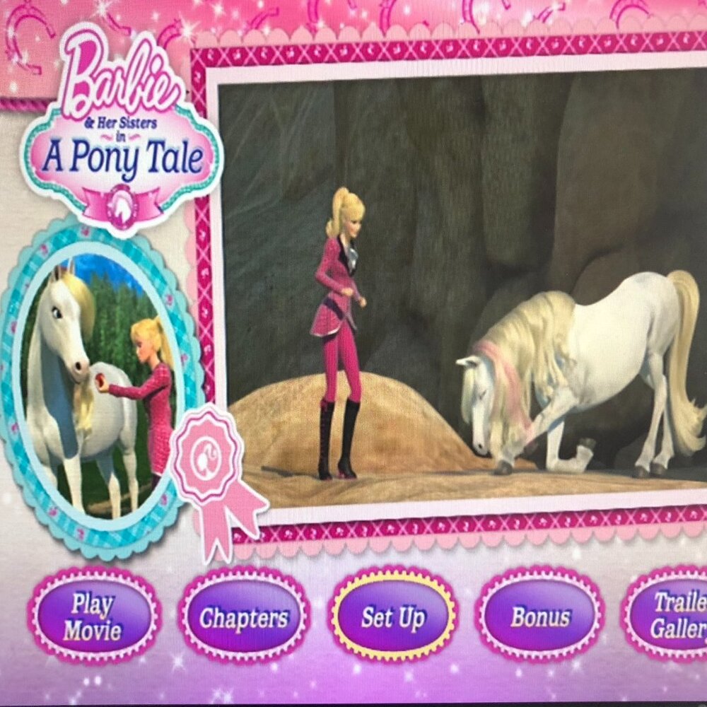 Barbie and Her Sisters in a Pony Tale DVD 2013 Mattel English French Spanish - Picture 2 of 16